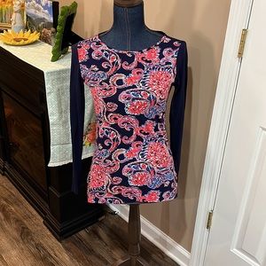 Lilly Pulitzer Bailey long sleeve top for the halibut
